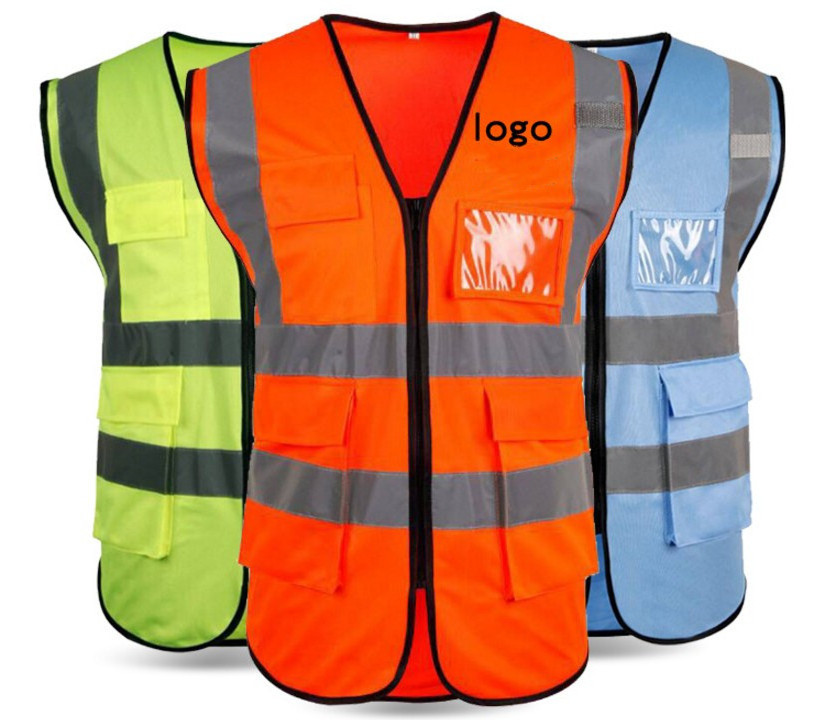 2020 Customized Hi Vis security safety company logo running best reflective vest