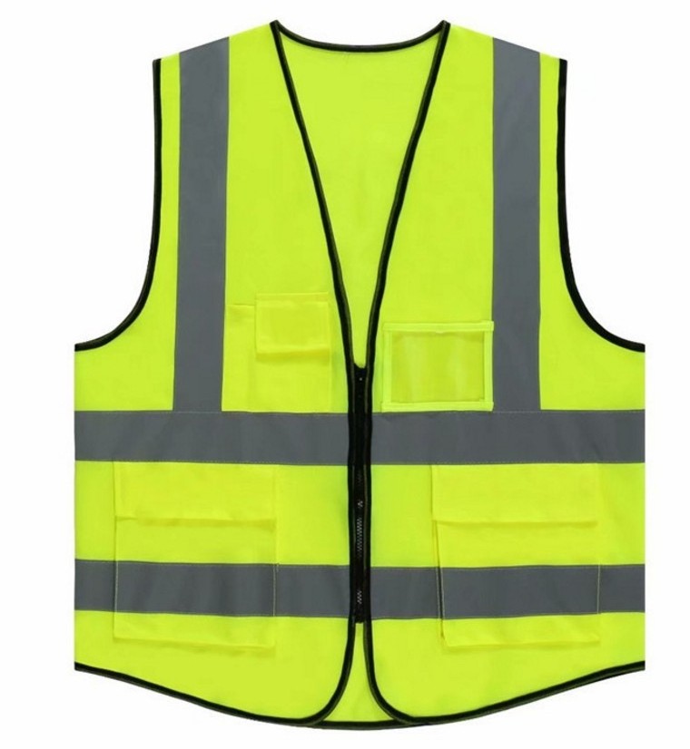 SIZE L POCKETS Fluorescent yellow reflective vest safety vest