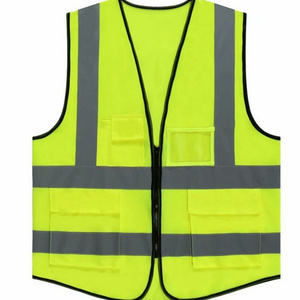 SIZE L POCKETS Fluorescent yellow reflective vest safety vest