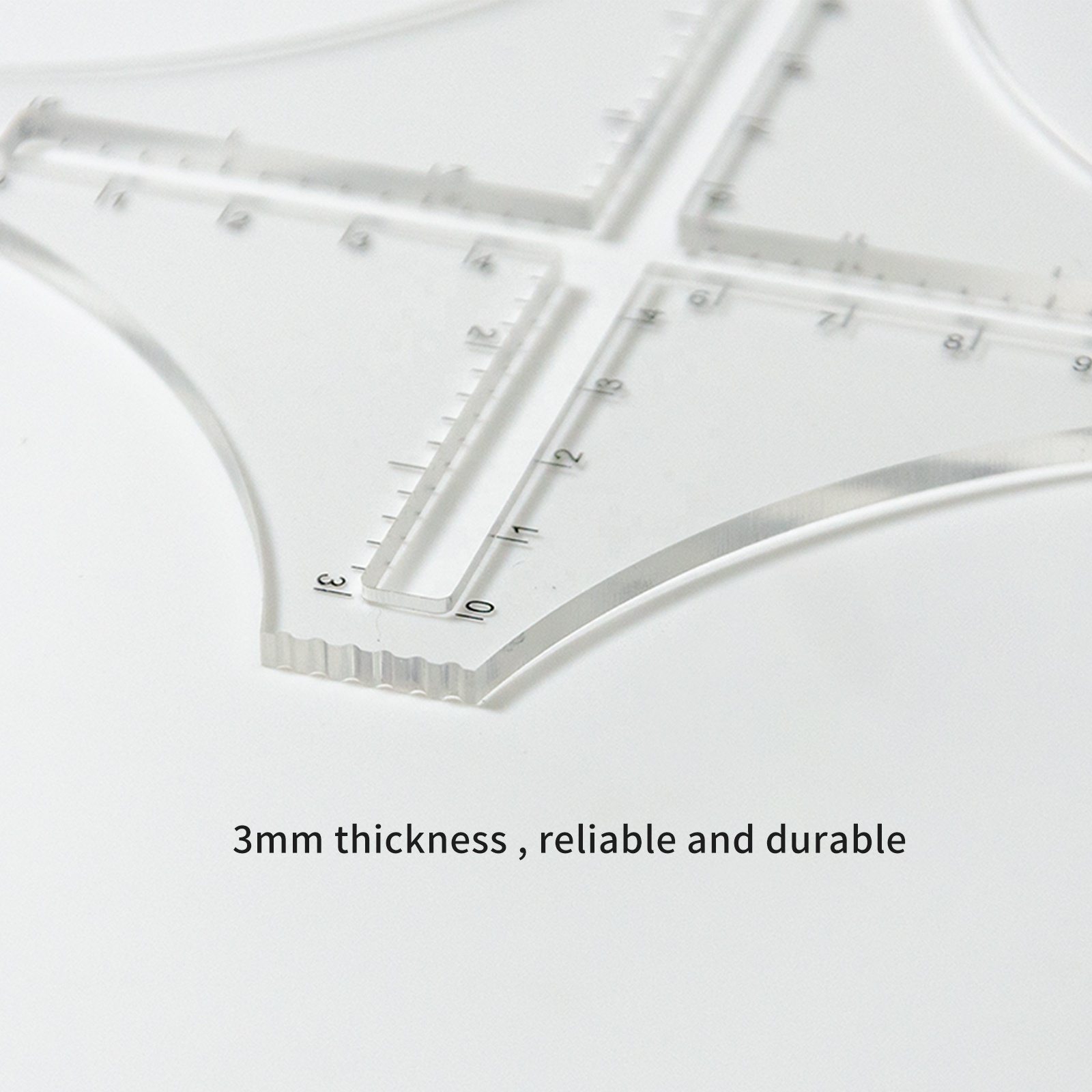 1 pcs Acrylic knitting density gauge Number of stitches calculator ruler Transparent counter calculation tool