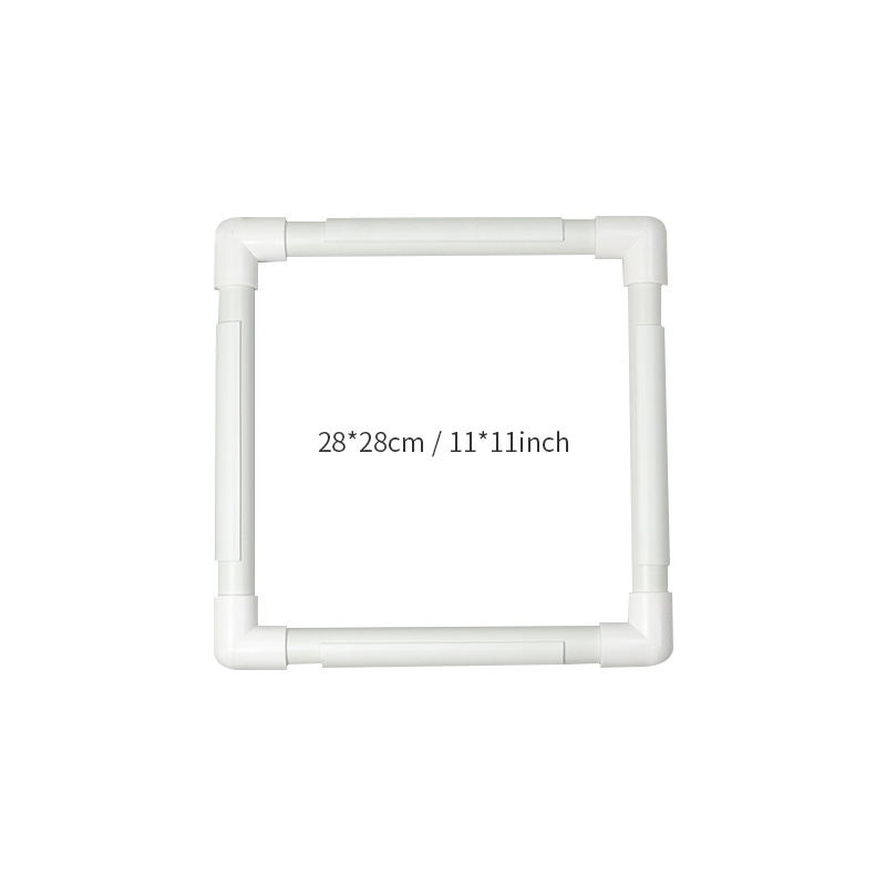 White PVC Tube Style Embroidery Frame Handheld Embroidery Frame Cross Stitch Frame