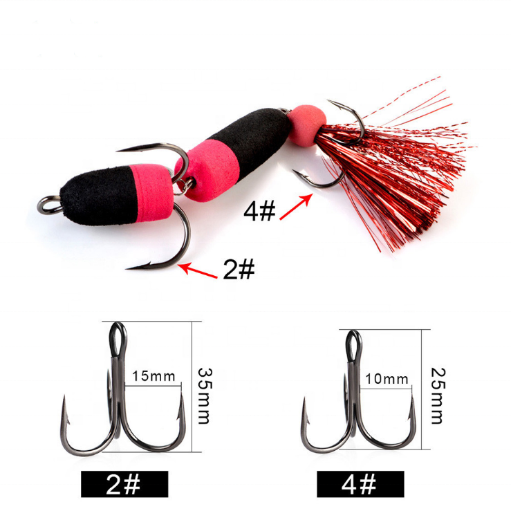 Mandula Fishing Lure Soft Lure Swimbait Wobbler Bass Pike Lure Minnow Foam Insect Artificial Baits with treble hooks