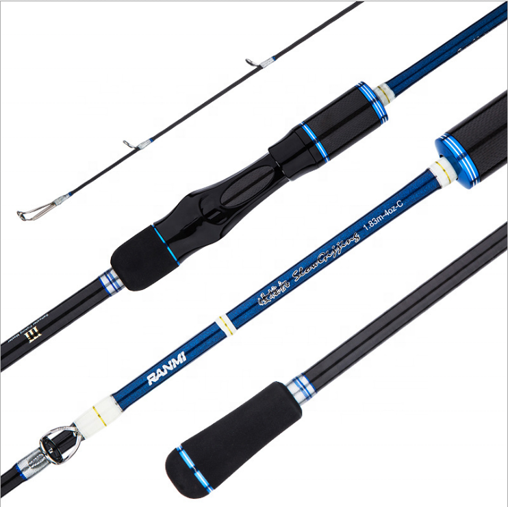 RANMI Japan Full Fuji Parts Lure  Sea Boat slow Jigging Fishing Rod 2 Sections Carbon Fiber Saltwater Spinning Fishing Rod