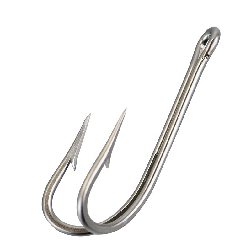 MUSTAD 7825 Double Hooks Resistant Stainless Fishing Jig Head Gear Hook Fishing Swivel Hook