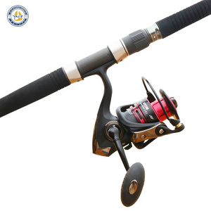 JAPAN FUJI Guide Ring boat rod 1.76m and RYOBI Smap spinning reel light Spinning Fishing Rod and Reel Combo Set