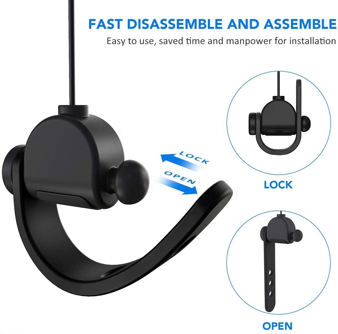 VR Cable Management System,Ceiling Hooks with Retractable Carabiner,Retractable Ceiling Pulley System for Meta/Oculus Quest 2