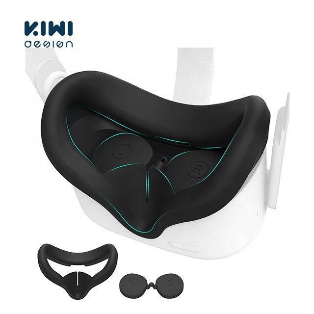 KIWI design Ultra Thin 0.8 mm Replacement VR Face Pad Cushion Face Cover  Eye Pad For Oculus Quest 2