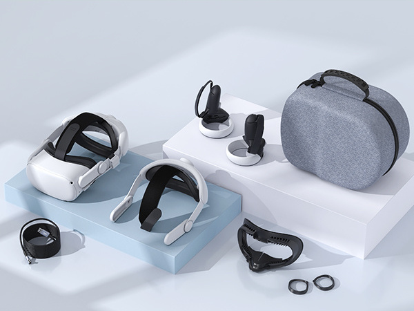 KIWI Design EVA Carrying Case for Meta/Oculus Quest 2/Pico 4 Compatible with Elite/Battery Strap Accessories