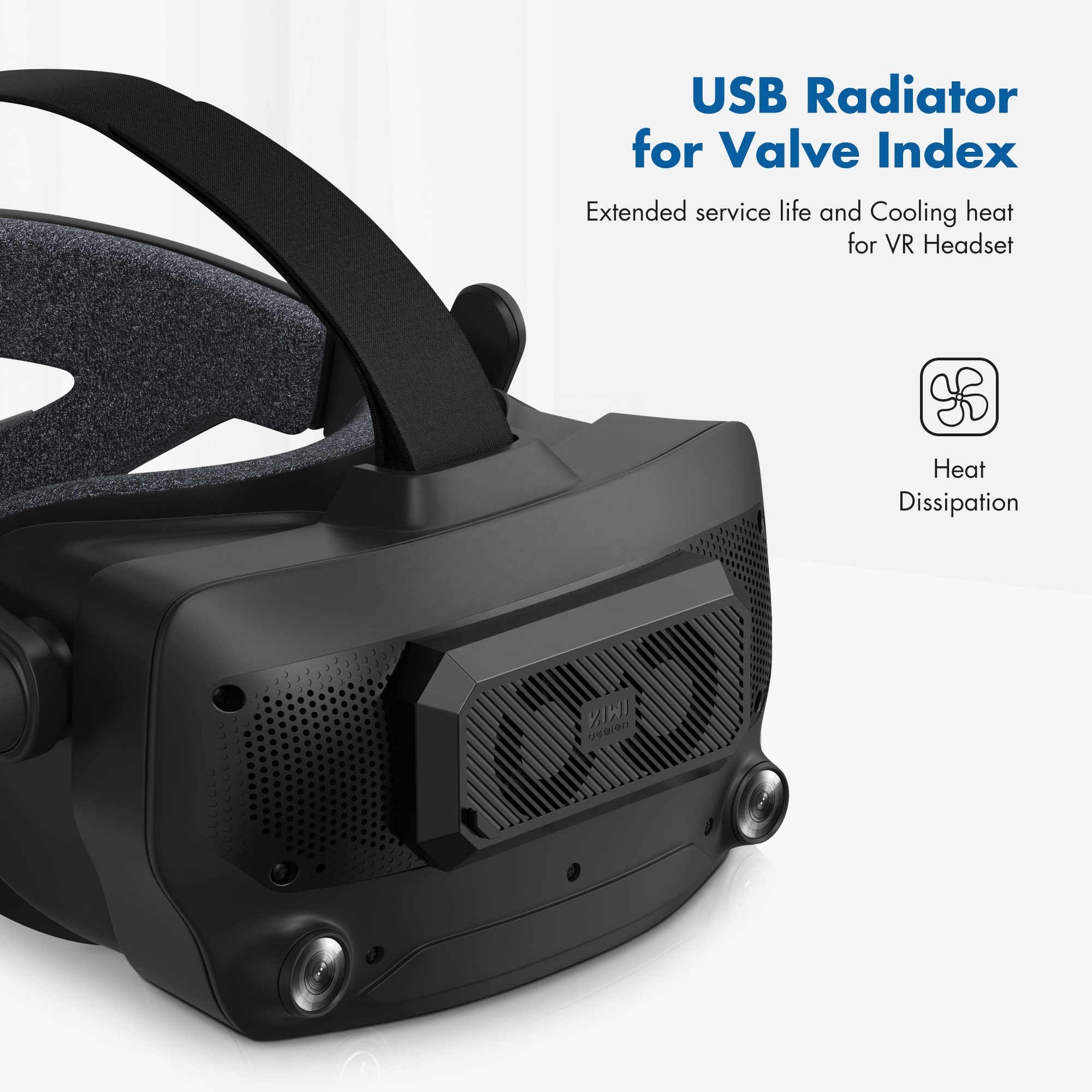 KIWI design Valve Index USB Radiator Fans Accessories Cooling Heat VR Headset VR Game With 2 Gears Adjustable Wind