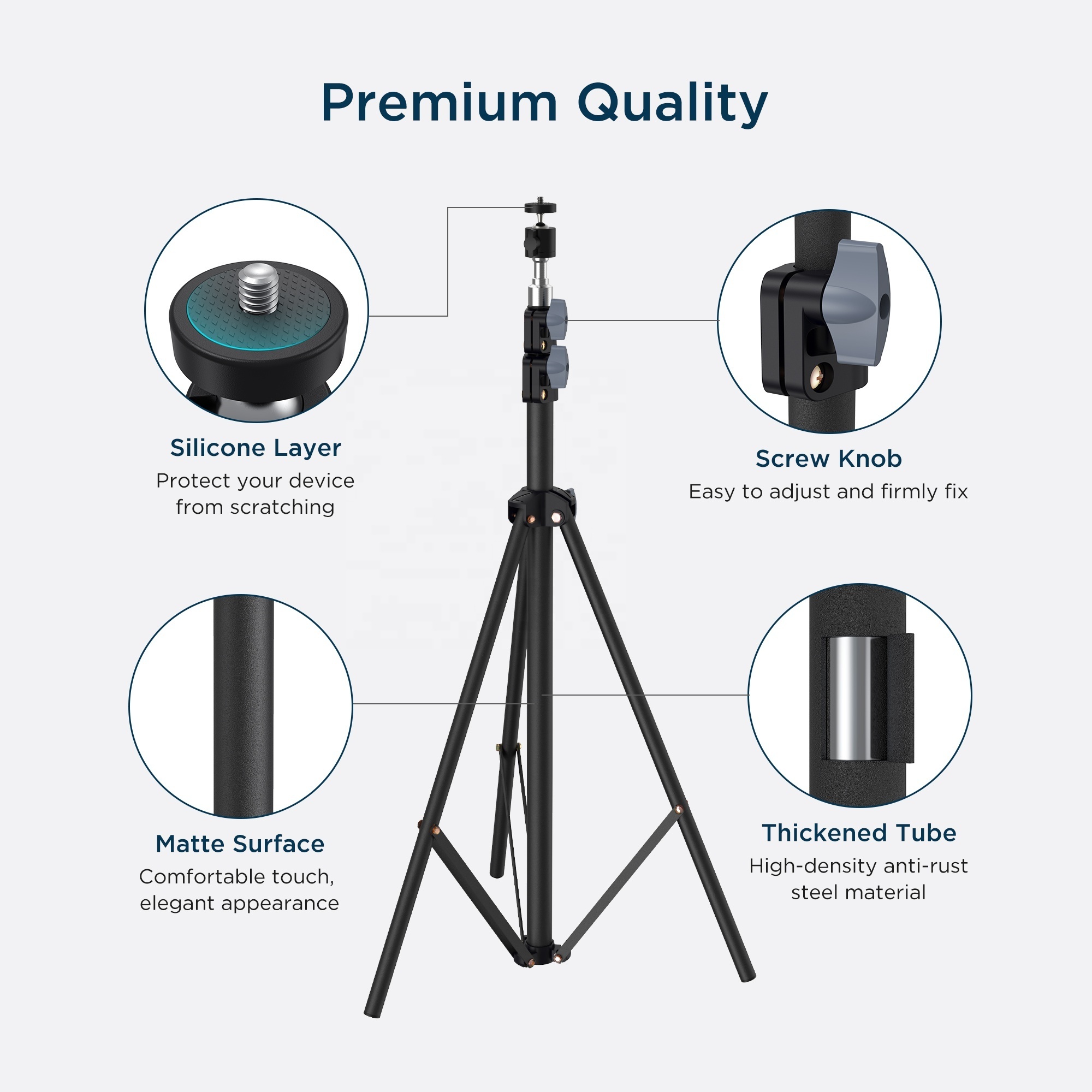 2.1m flexibly adjustable and stable tripod stand for VR sensor and HTC Vive/Valve Index vr tripod stand