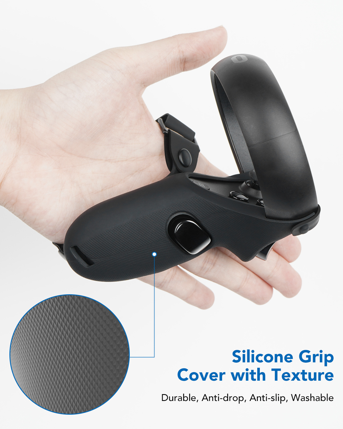 KIWI design adjustable hand strap For Oculus Quest 1 and Rift S controller handle accessories