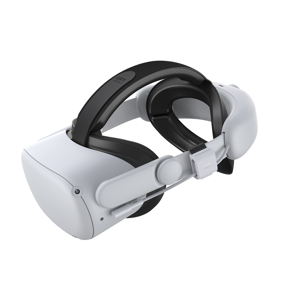 KIWI design Adjustable Head Strap For Oculus Quest2 VR Headset with 6500mAh Battery