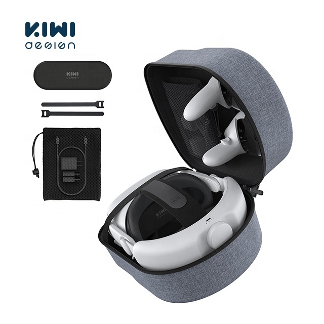 KIWI design Carrying Case for Meta/Oculus Quest 2/Pico 4, Compatible with Elite/Battery Strap Accessories