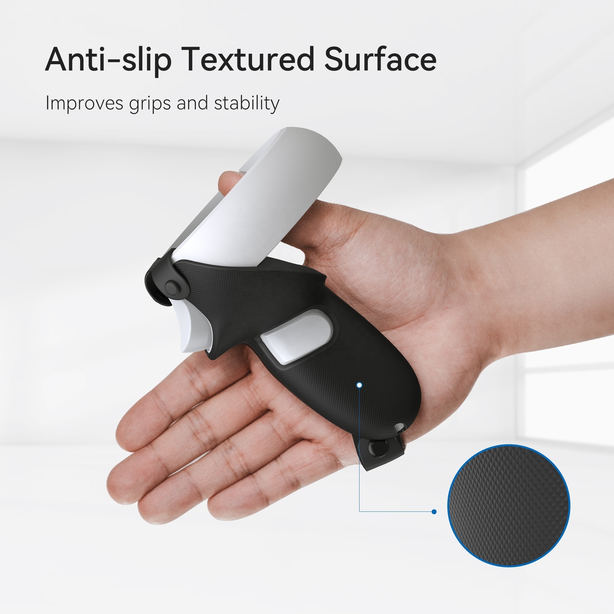 KIWI design Grip Cover For Oculus Quest 2/3 Touch Controller Grip Accessories Anti-Throw Handle Sleeve With Adjustable Strap