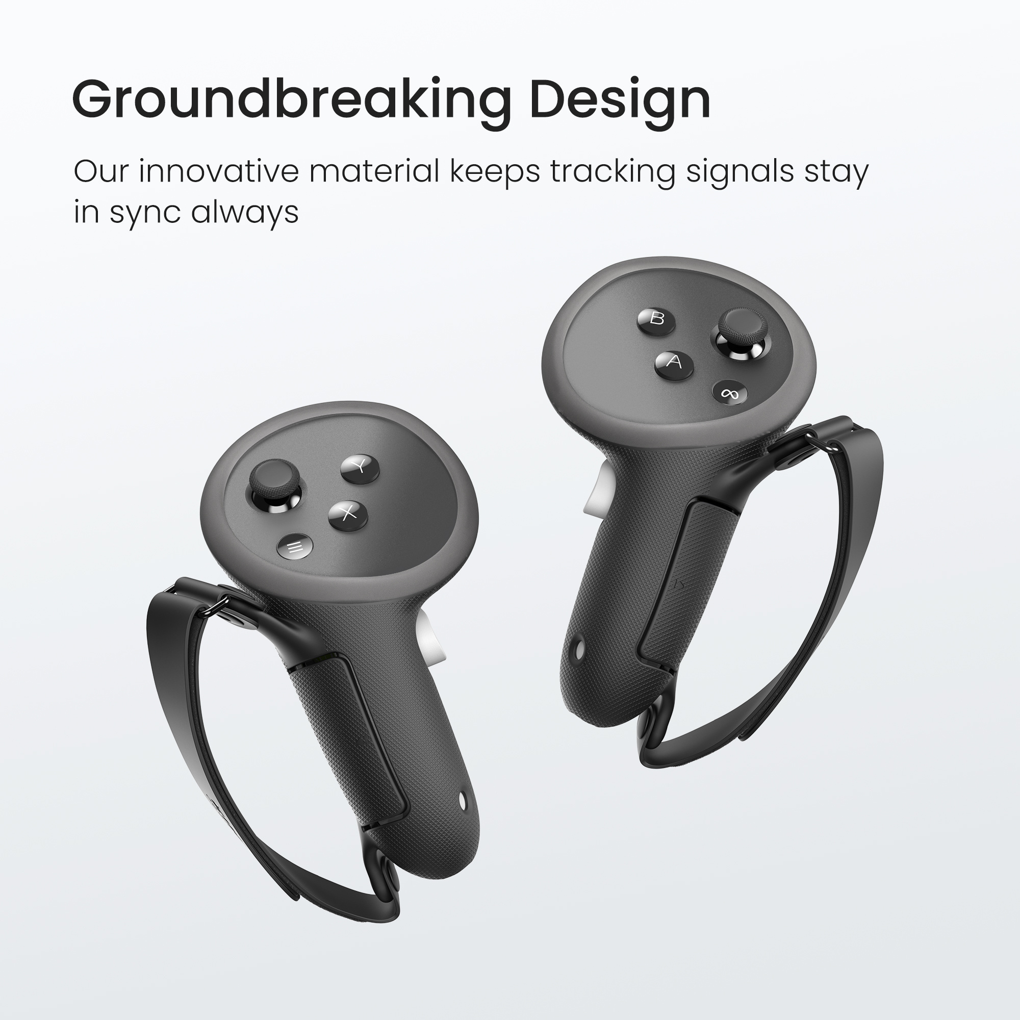 KIWI design Controller Grips Cover with Knuckle Strap for Oculus Quest 3 Controller Grips Handle Protector VR Accessories