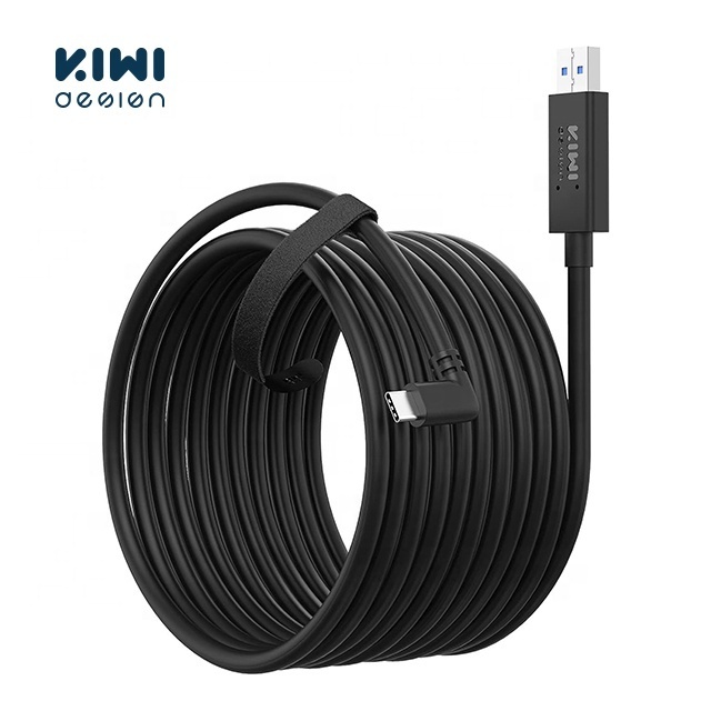 KIWI design VR Link Cable with Signal Amplifier, 16 Feet/5M, High-Speeded USB 3.0 to Type-C Cable for VR Headset and PC Gaming