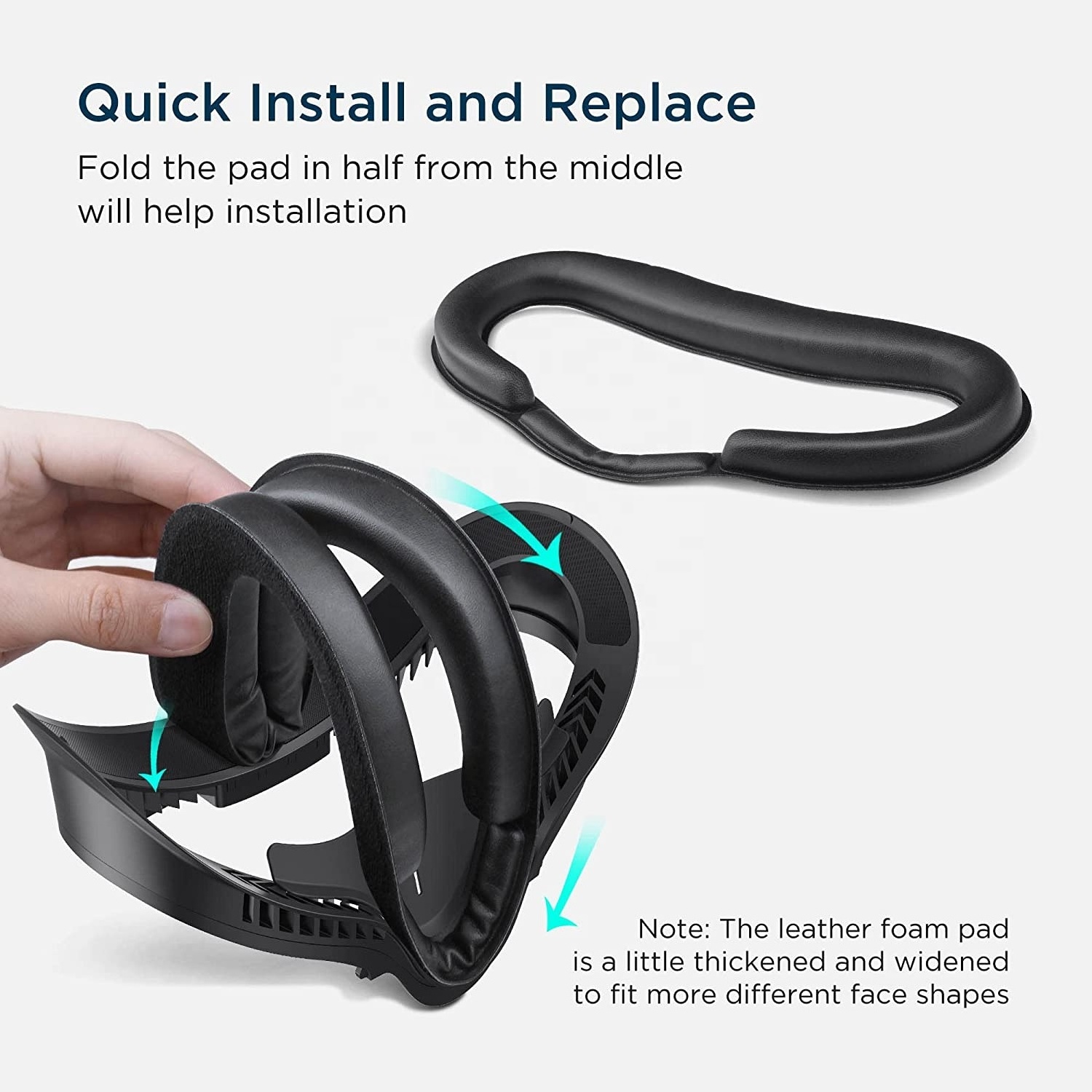 KIWI design VR Facial Interface Replaced Face Cover Set For Oculus Quest2 5 in1 VR Accessories With Lens Cover for Quest 2