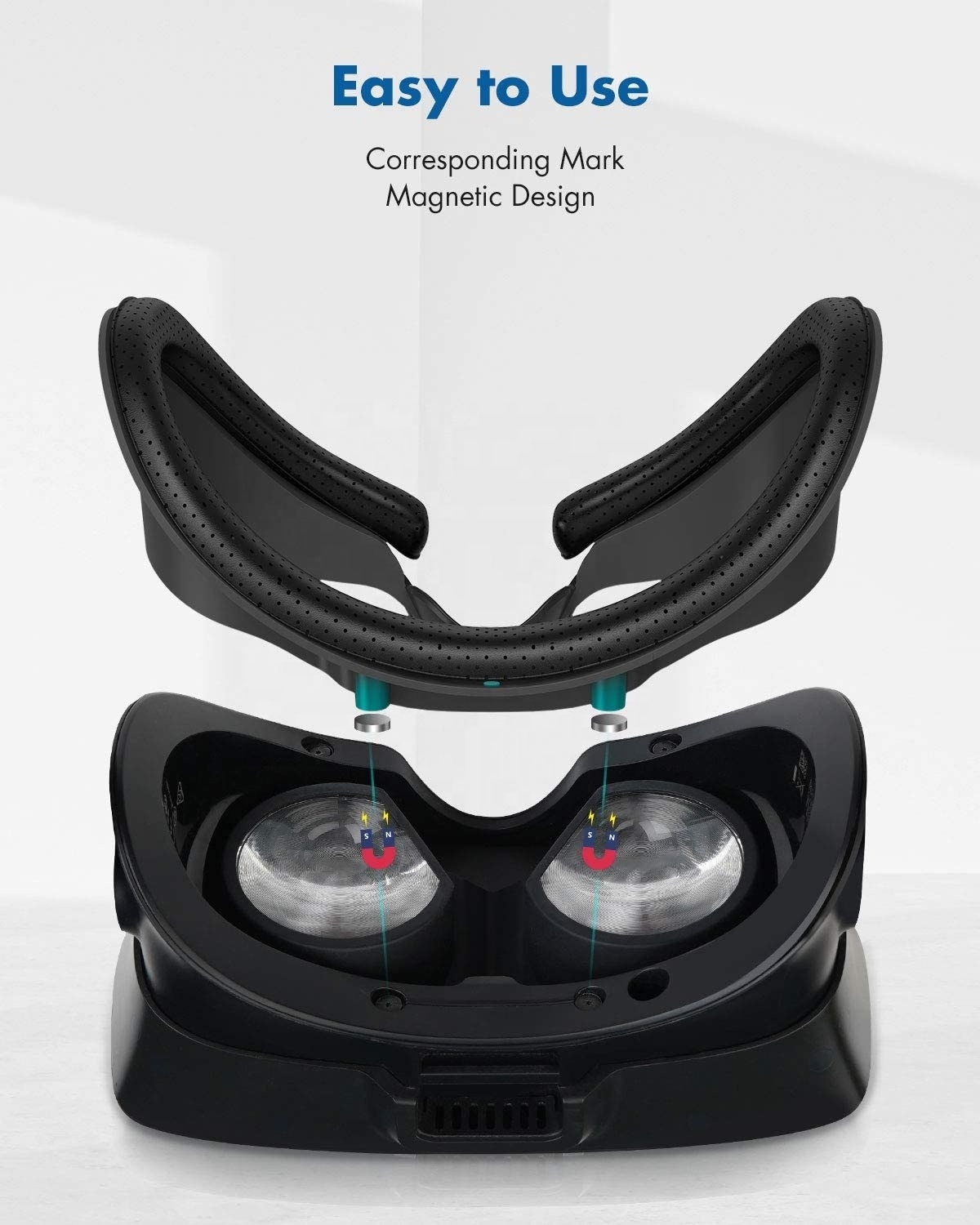 KIWI design VR Facial Interface Bracket For Valve Index With Anti-Leakage Nose Pad PU Leather Sweat-Proof Foam Face Cover Pad