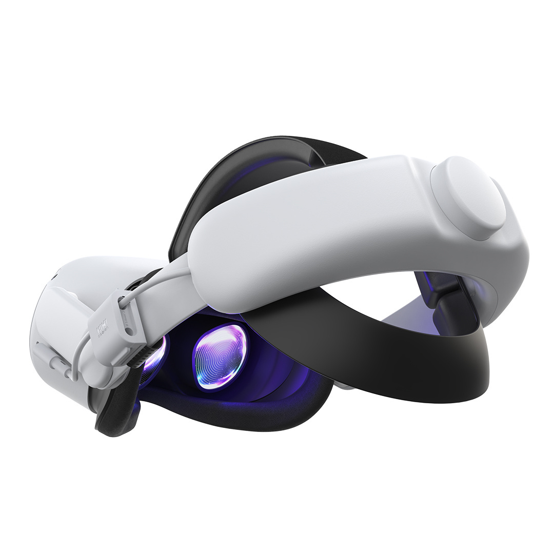 KIWI design Adjustable Head Strap Enhanced Comfort Support and Gaming Immersion for VR Oculus Meta Quest 2