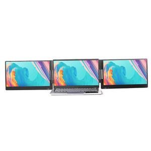 multi tasks fhd ips workstation 14 inch dual portable extended triple screen