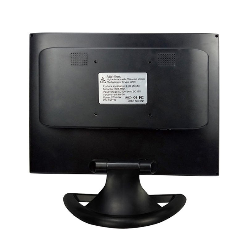 LED Backlight Square Display 19 inch TFT LCD CCTV Monitor with BNC AV VGA HDM I input