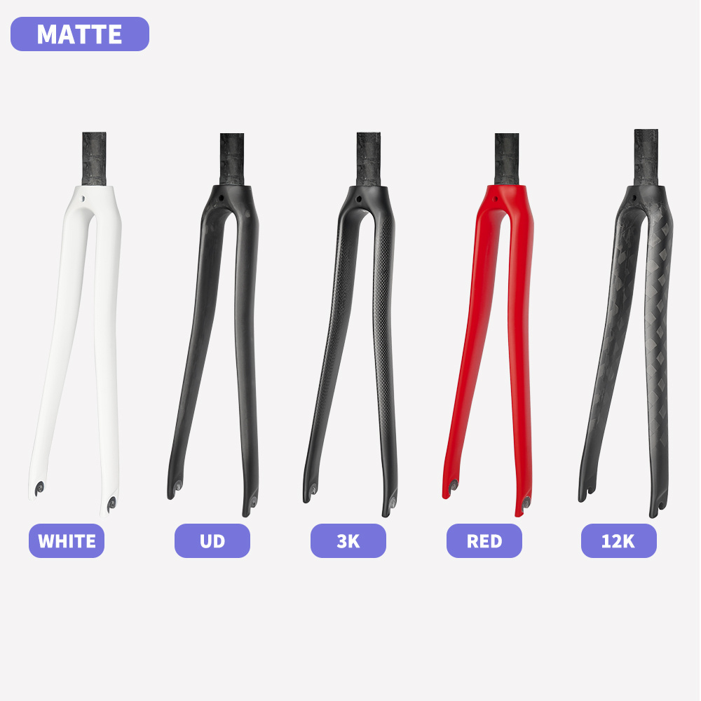 Gravel bike carbon rigid fork matte gloss accessories bicycle fork 700c road fixed gear bike fork