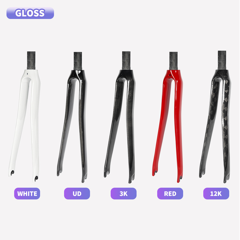 Gravel bike carbon rigid fork matte gloss accessories bicycle fork 700c road fixed gear bike fork