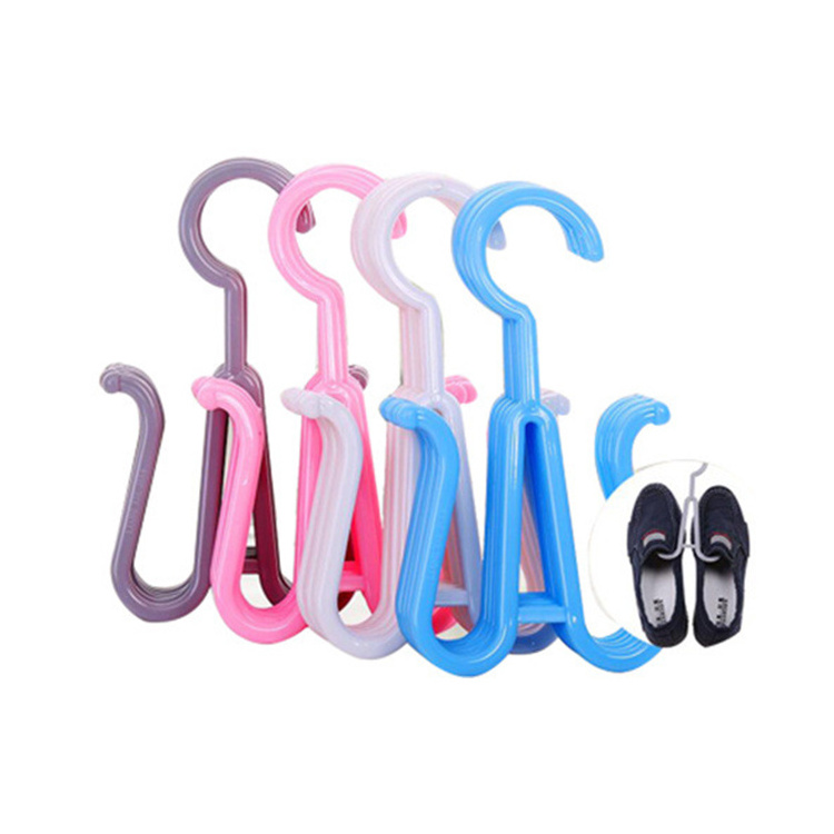 Plastic Shoe Dryer Hanger drying shoe rack creative double hook outdoor windproof hook