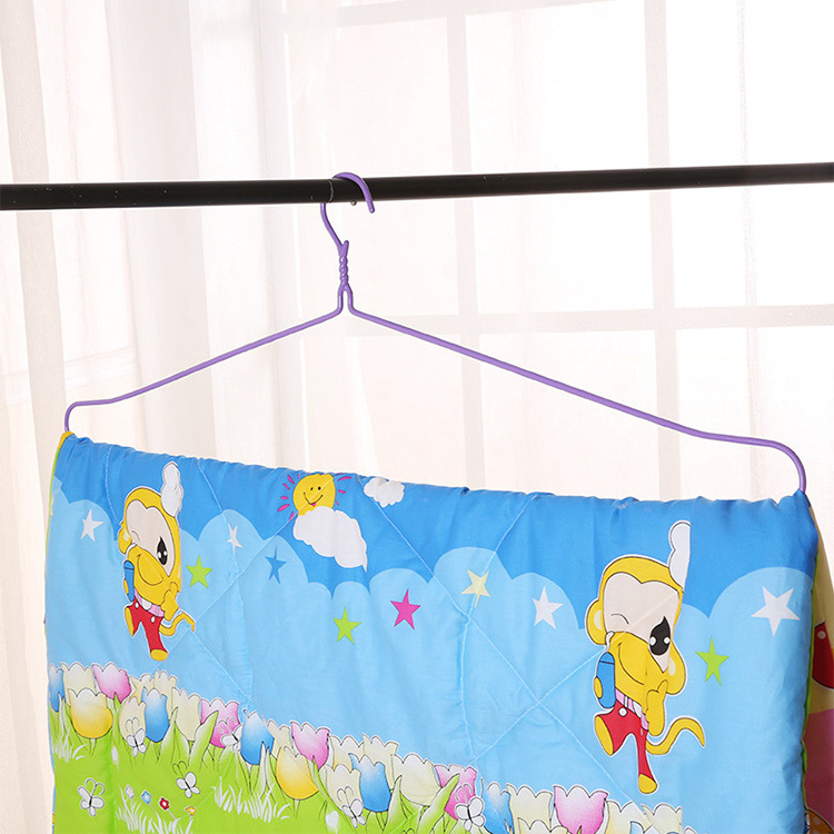 High Quality Durable PVC Coated Non Slip Bed Sheet Blanket Drying Hanger Indoor Blanket Hanger for Bed Sheets