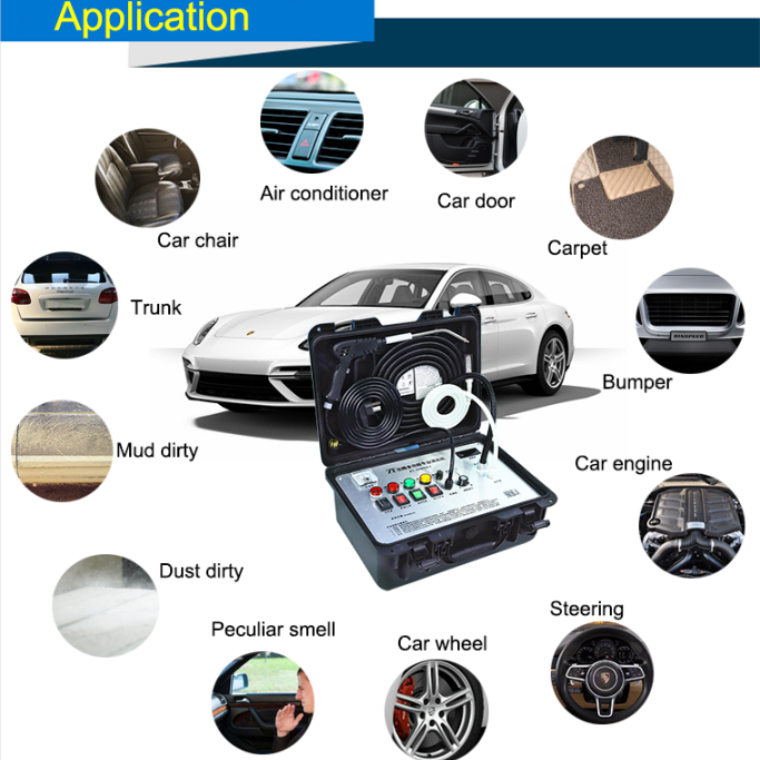 Eliminate Bacteria Vehicles Motor Engine Carpet Automatic Steam Cleaner with Ozone Auto Car Wash Machine Price