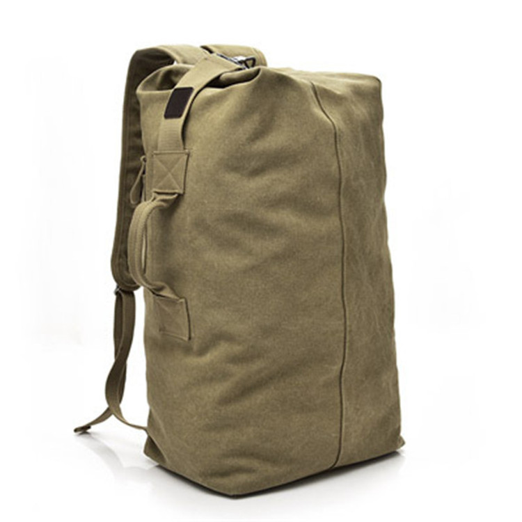 Cotton Canvas Vintage Mountaineering Duffel Bag Backpack