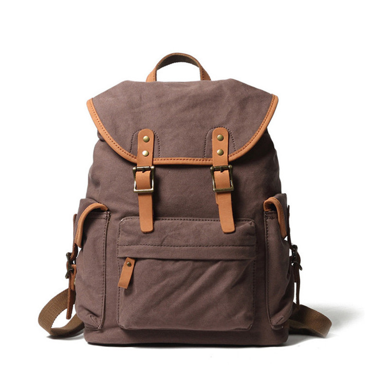 Vintage Style Cotton Camping Hiking Backpack College Bags