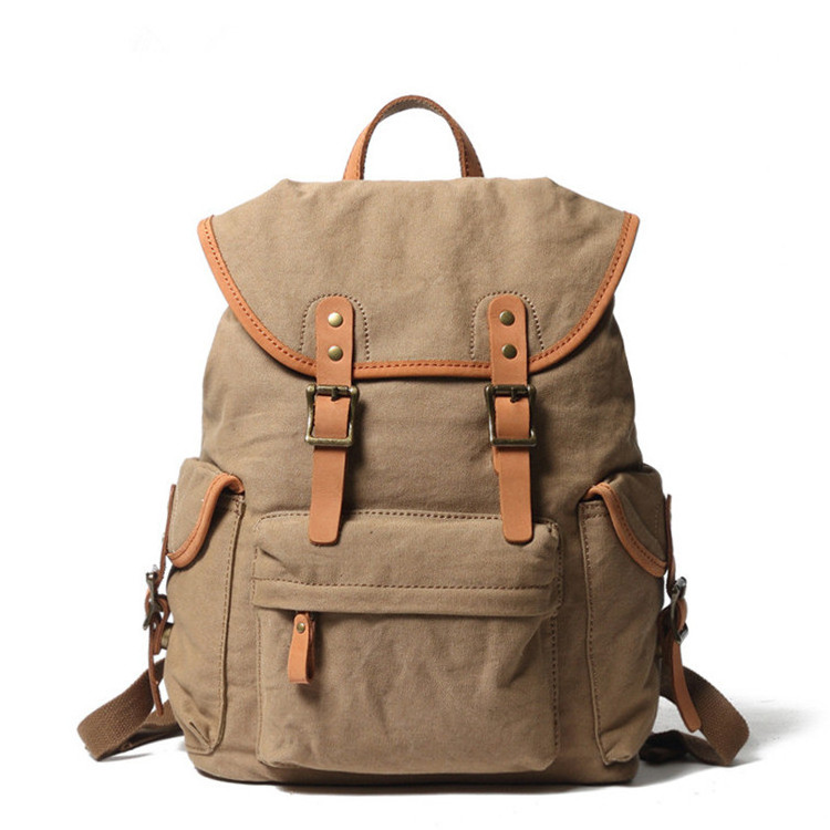 Vintage Style Cotton Camping Hiking Backpack College Bags