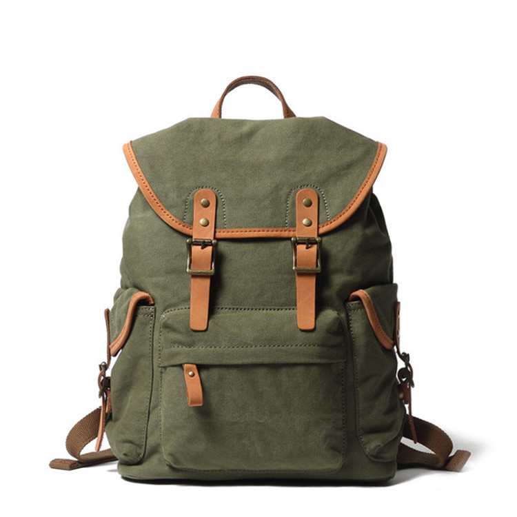 Vintage Style Cotton Camping Hiking Backpack College Bags