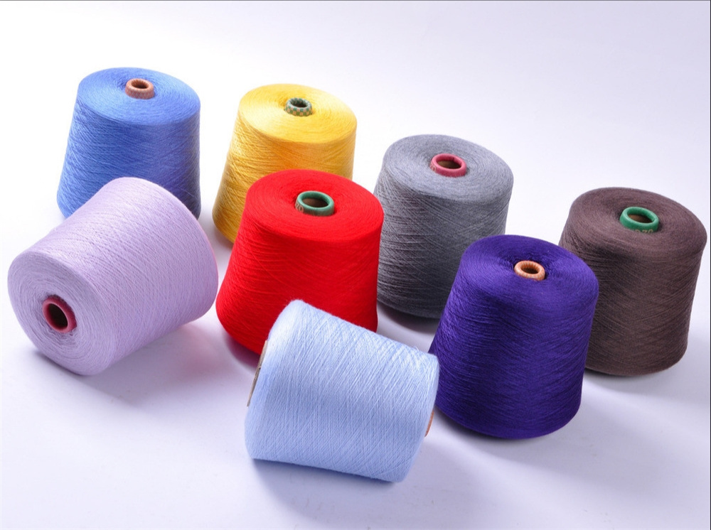 Woolen Spinning Semi-Worsted Belended Wool Cashmere Cotton Polyester Acrylic Yarn For Sweater Scarf