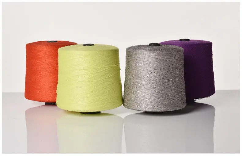 Woolen Spinning Semi-Worsted Belended Wool Cashmere Cotton Polyester Acrylic Yarn For Sweater Scarf