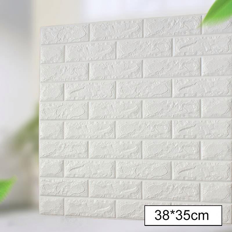 35*38*0.2cm Sofa Background Wall 3d Brick Wall Stickers Self-adhesive Panel Decal Wallpaper - Peel 3d Brick Wall Stickers