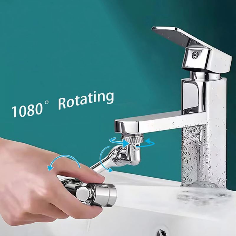 Universal 1080 Degrees Rotation Faucet Extender Spray Head Anti Splash Filter Plastic Kitchen Faucet Water Saving Nozzle Sprayer