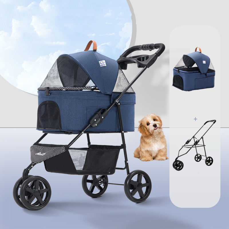 Pet stroller lightweight folding outdoor paparazzi travel baby cat walking dog stroller large dog stroller