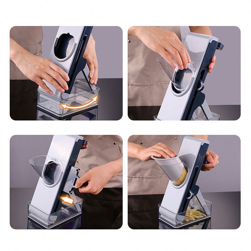 Adjustable Safe Mandoline Vegetable Slicer Food Chopper Vegetable Cutter Quick Dicer Fruit French Fry Julienne