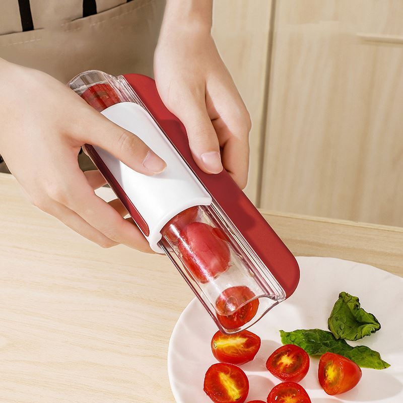 Hot selling Portable Fruit Slicer Kitchen Accessories Multifunctional Fruit Grape Cutter Pizza Fruit Splitter Slicer