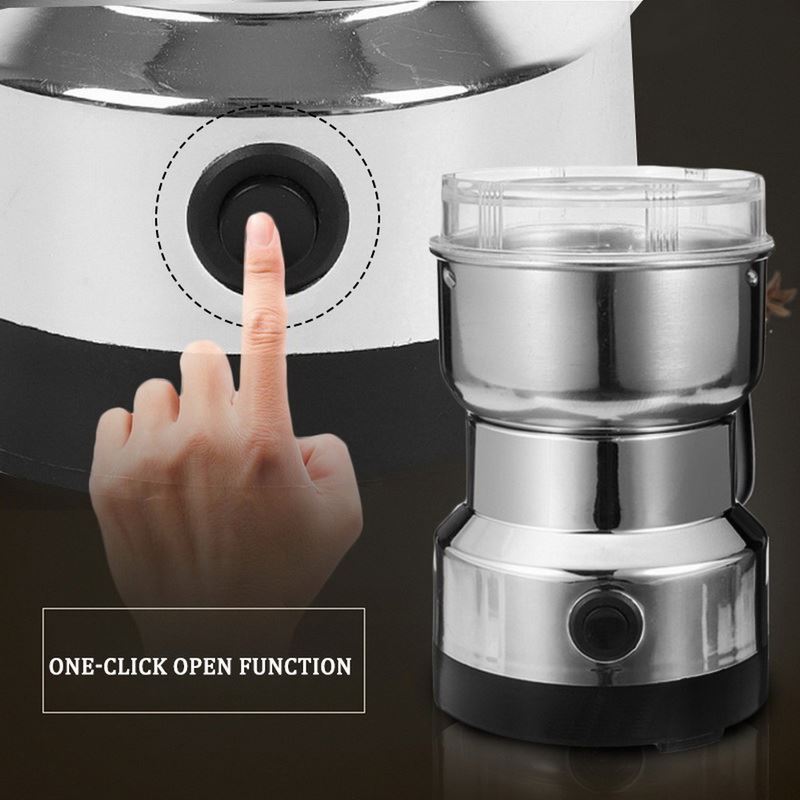 Electric Spice and Coffee Grinder Stainless Steel  Beans Grinding Machine for Kitchen Electric Coffee Grinder