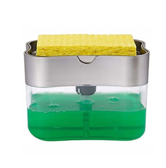 Factory Manufactures Cheap Price Sponge Holder 2 in 1 Box Kitchen Sink liquid Soap Dispenser