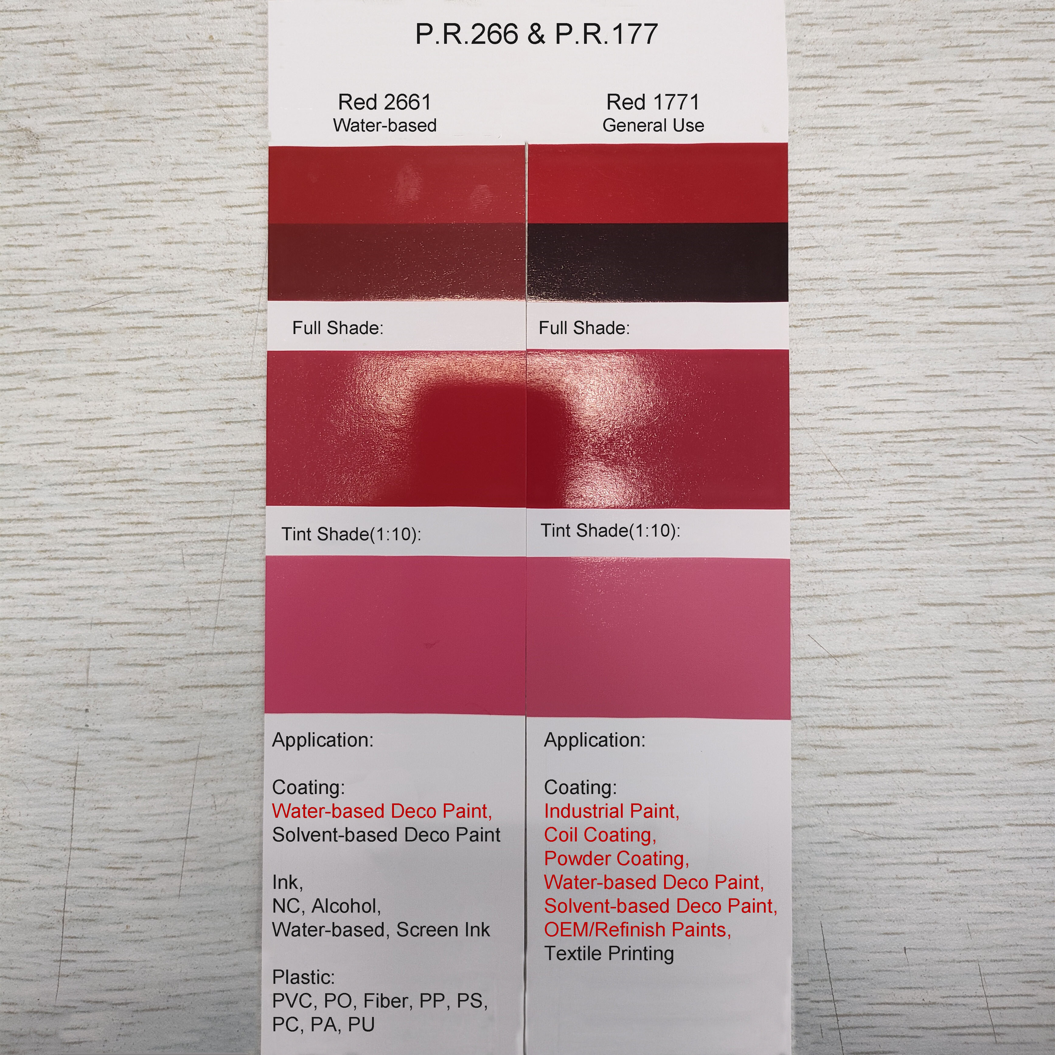 Organic Pigment Powder Red 177 Red A3B for Water-based Solvent-based Deco Paint OEM/Refinish Paints