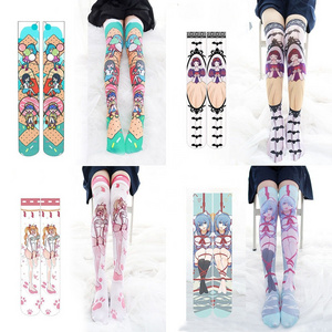 Anime printing stockings long tube Japanese Lolita bottoming socks girl stockings wholesale