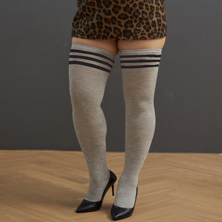 super large extra large size female women knee high socks fat socks over the knee thigh high stocking pantyhose