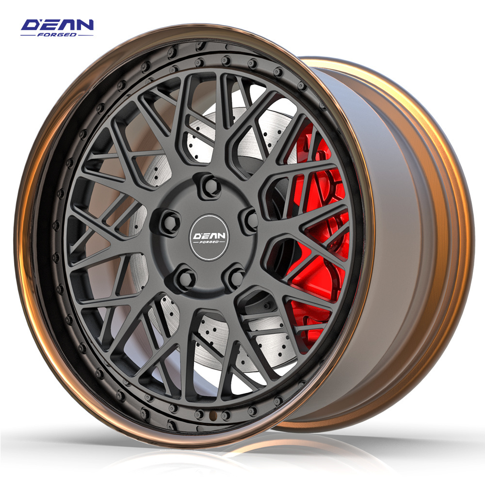 DEAN DC004P2 matte Black custom sport rims  6061-T6 forged aluminum alloy 5x130 5x112 5x120 5x108 5x114.3  911 modification