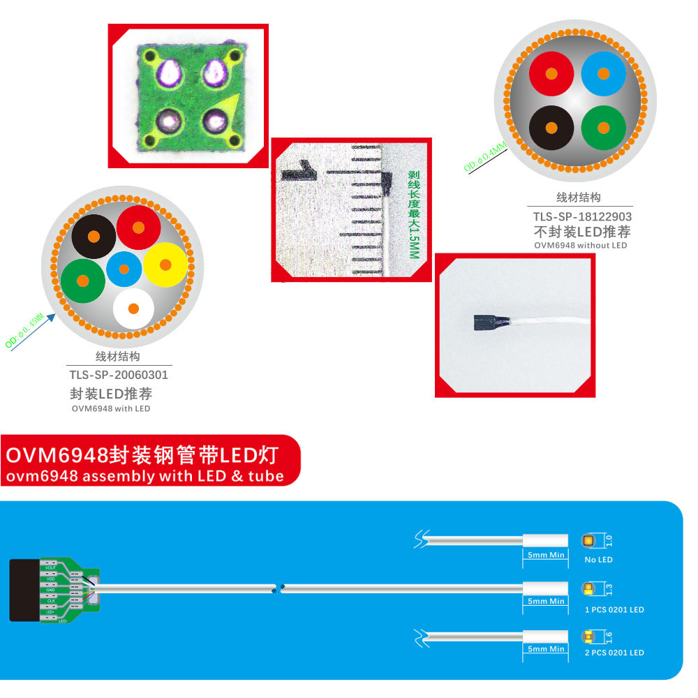 ovm6948 ov6946 mini usb camera for endoscope inspections