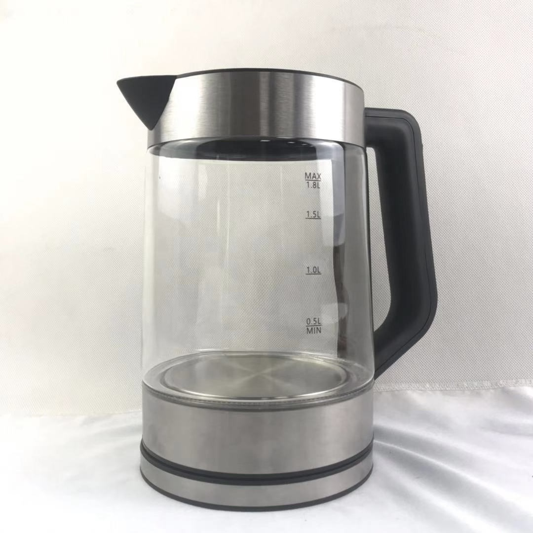 Electric Water Kettle Glass Double Wall Cordless 1.7L Tea Kettle, Fast Water Boiler Kettles