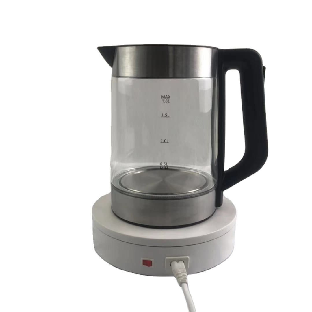 Electric Water Kettle Glass Double Wall Cordless 1.7L Tea Kettle, Fast Water Boiler Kettles